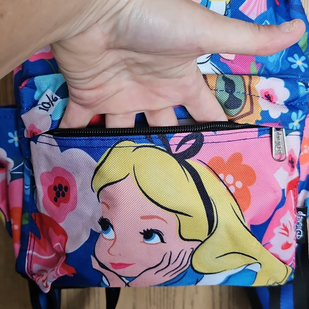 NWOT Disney Blue and Pink Alice in Wonderland Kids' Backpack